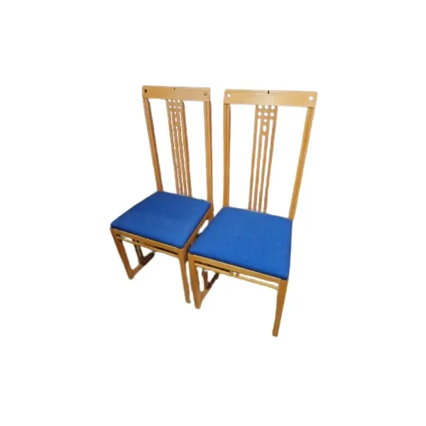 Set of 2 Gallery 80 chairs in blue beech, Giorgetti image