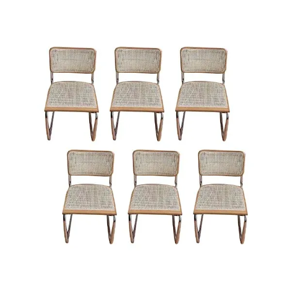 Set of 6 Cesca chairs by Marcel Breuer (1990s), MDF Italia image