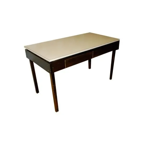 Vintage rectangular table in wood and laminate (1970s), image