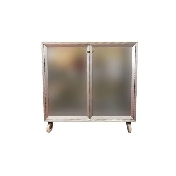 Pandora sideboard in satin glass with wheels, Driade image