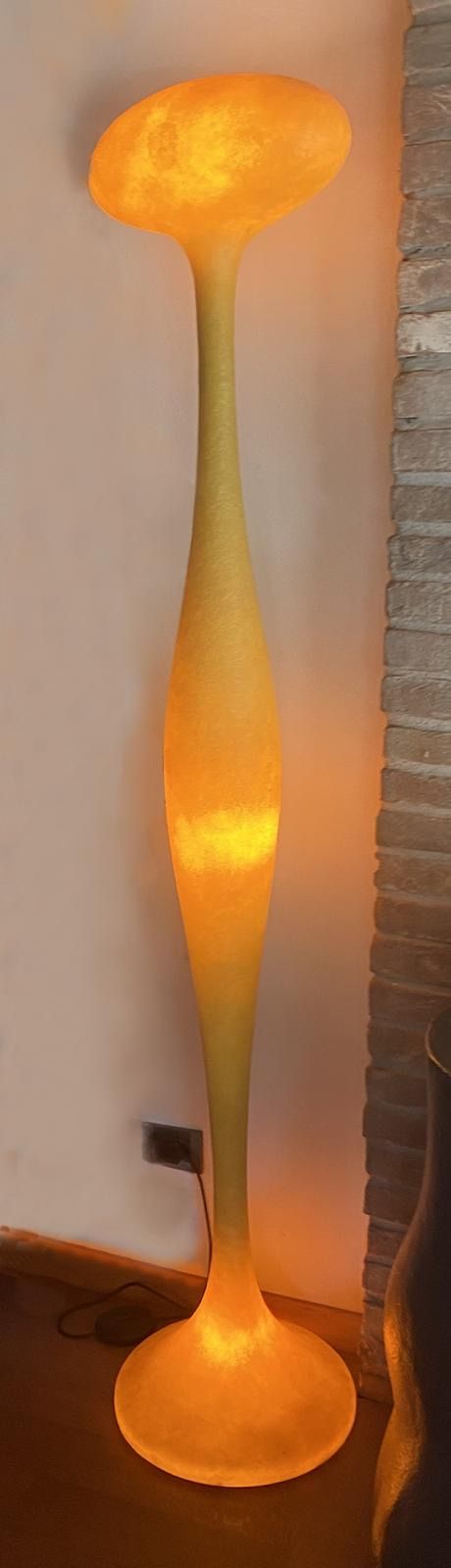 Lampada da terra Eta arancione di Guglielmo Berchicci (anni '90) Main
