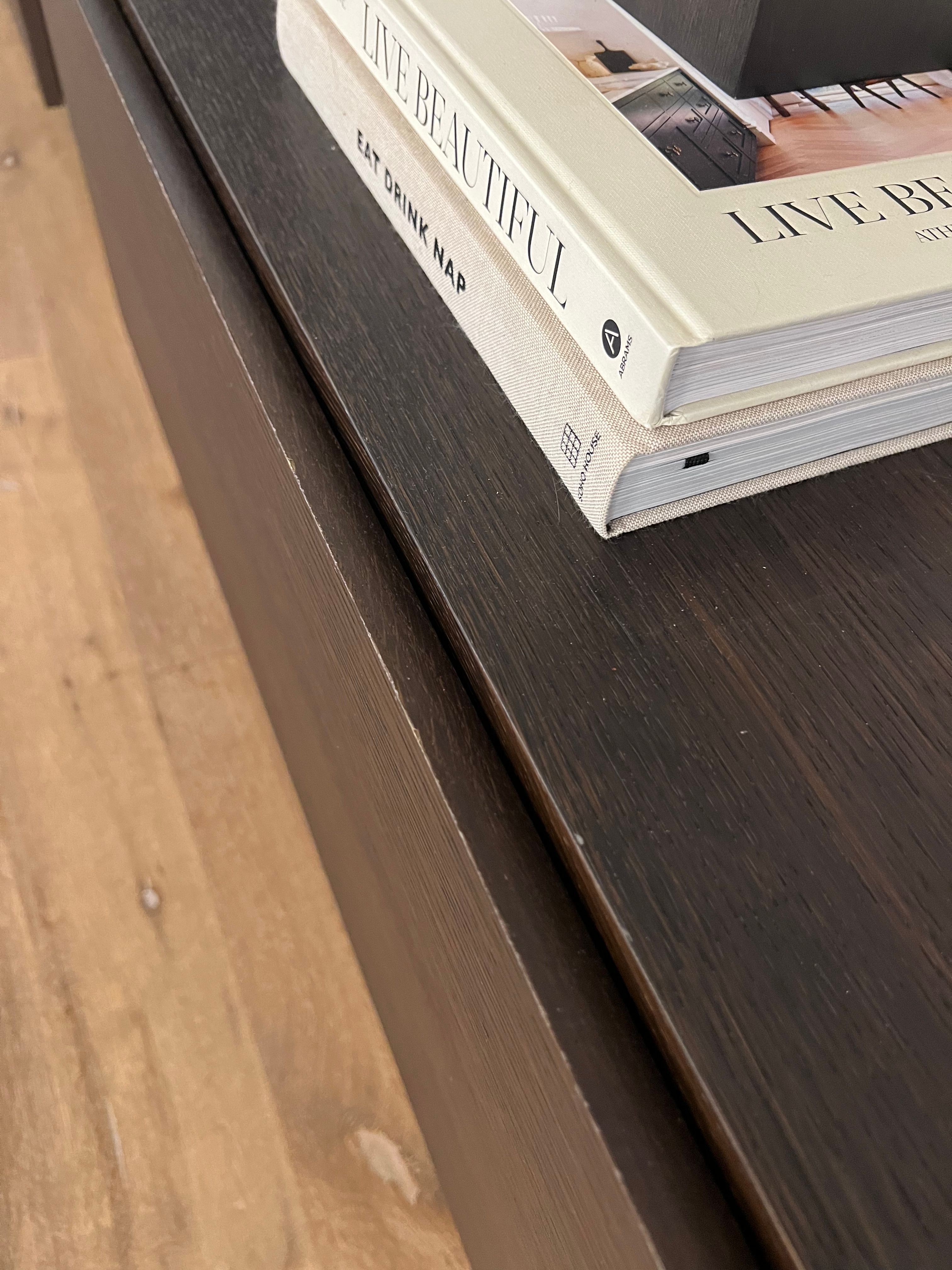 Libreria componibile Airport in rovere bruciato e metallo grafite Defects