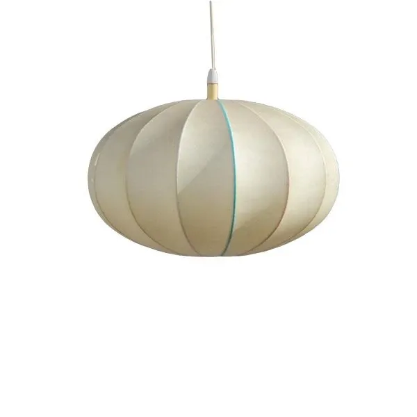 Lampada a sospensione vintage in resina cocoon (anni '60) 1