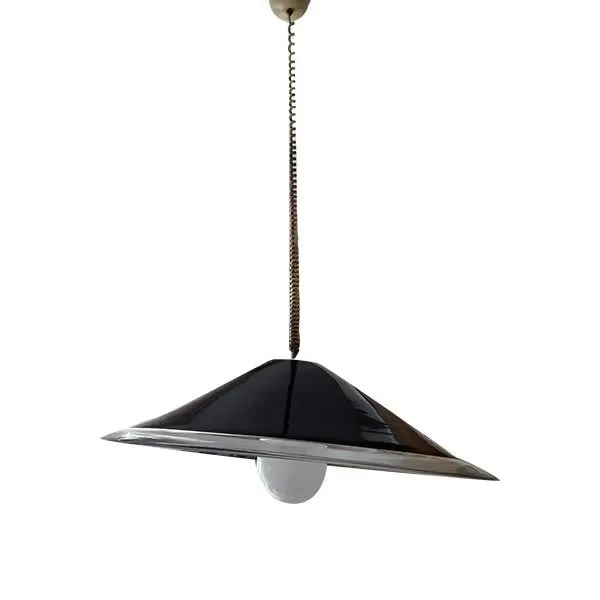 Vintage pendant lamp in glass, Leucos image