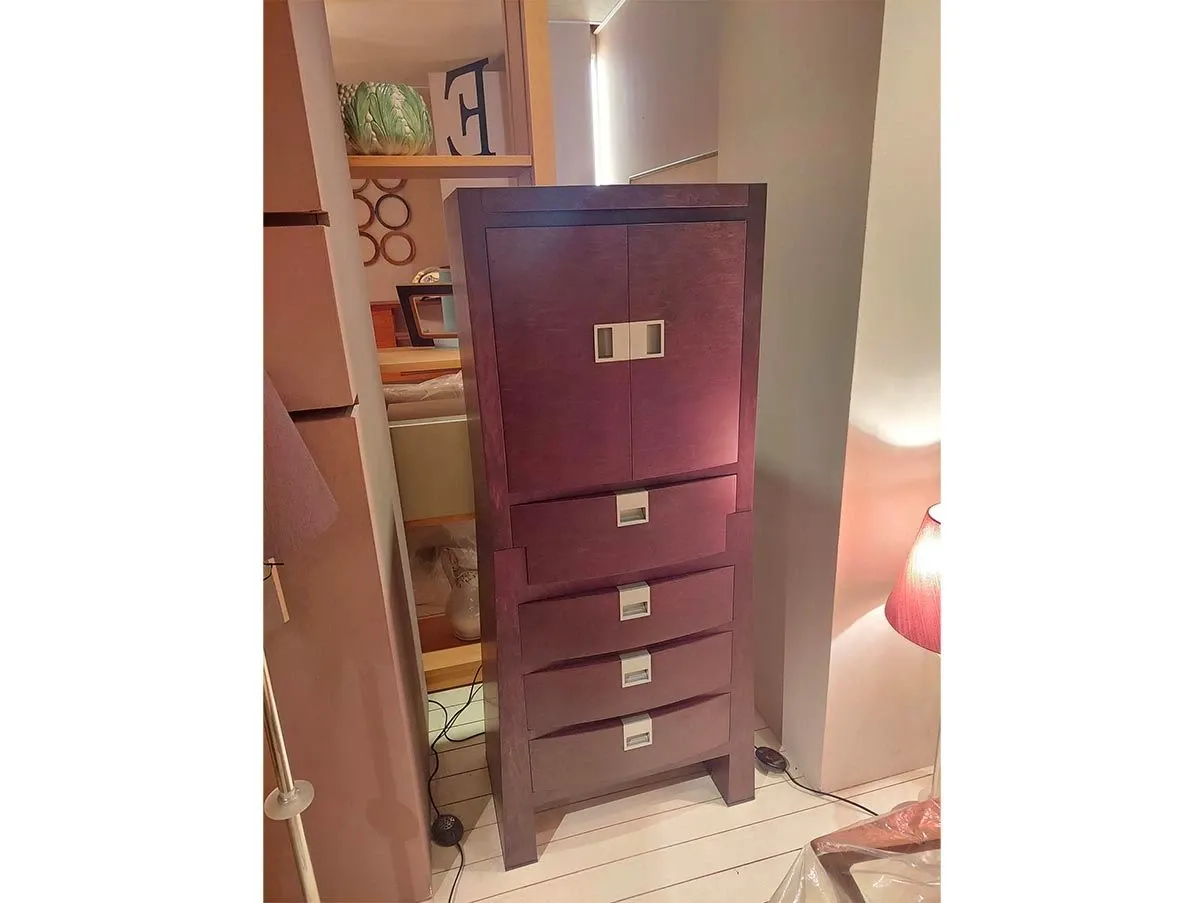 Mobile contenitore bar Seven in legno di acero, Giorgetti 1