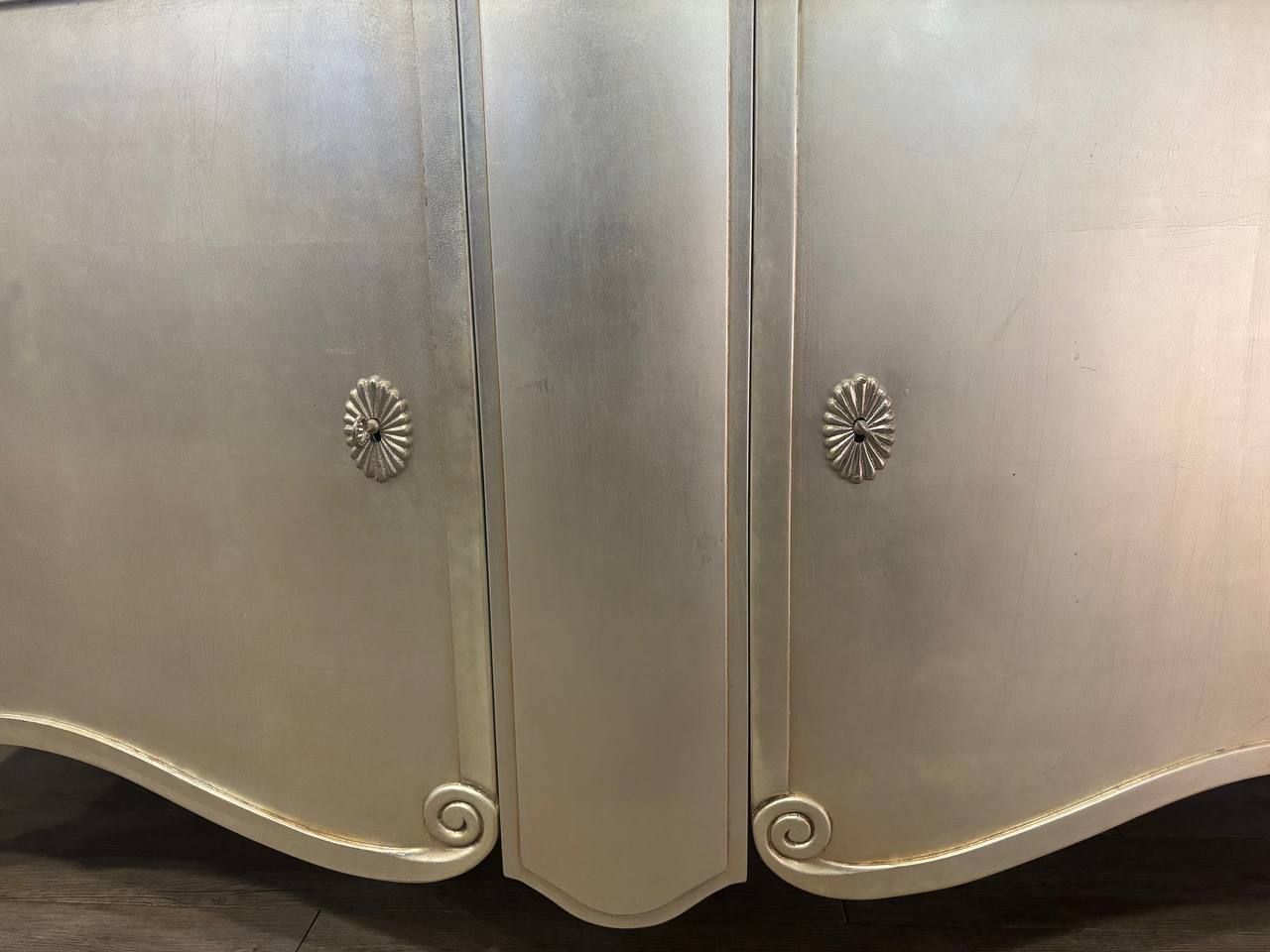 Houten dressoir zilverkleurig Side