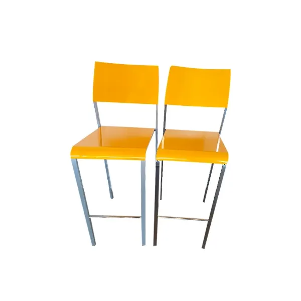 Set of 2 Margherita Stool in metal (yellow), YDF image