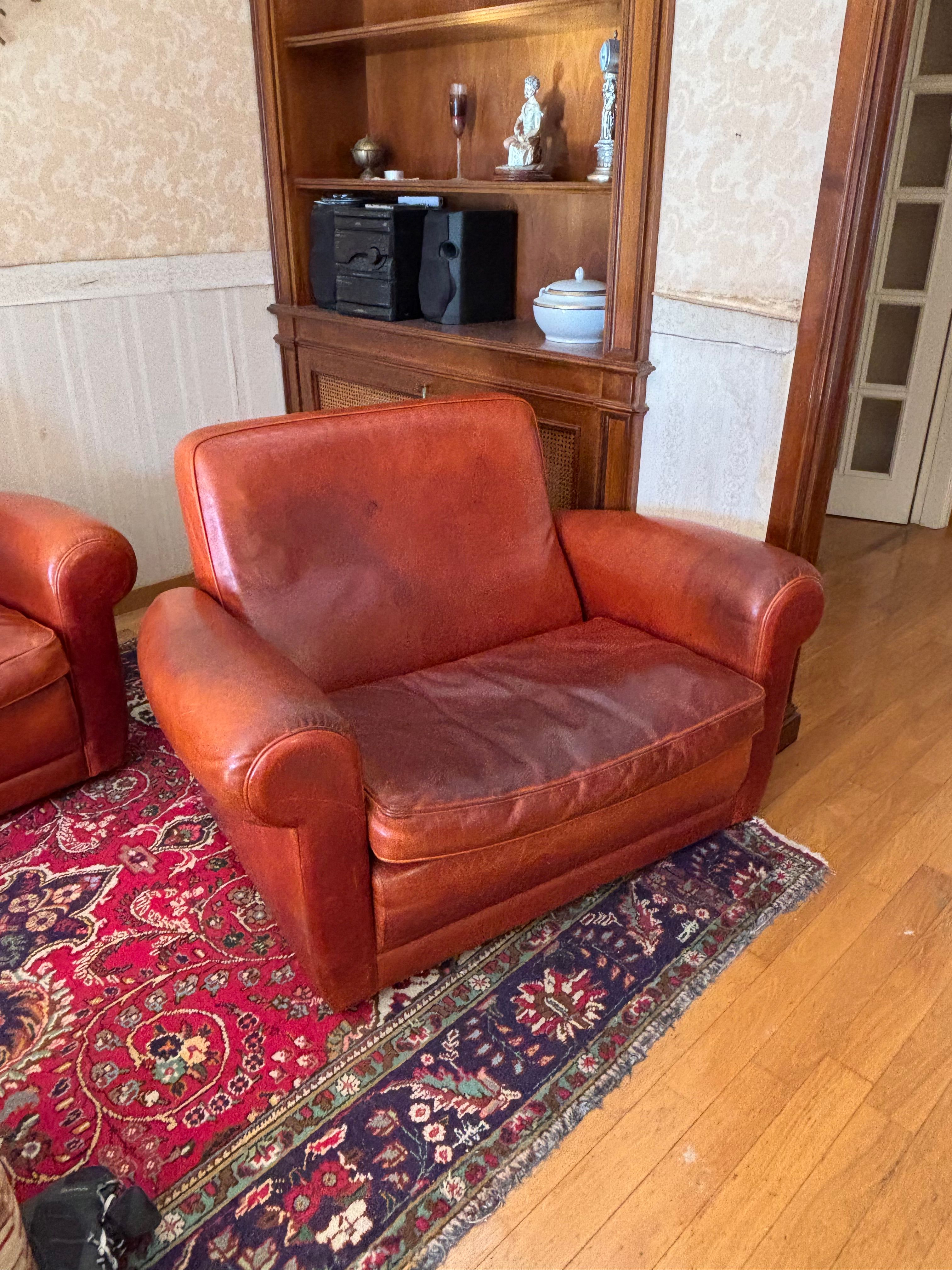 Coppia di poltrone vintage in pelle  Main