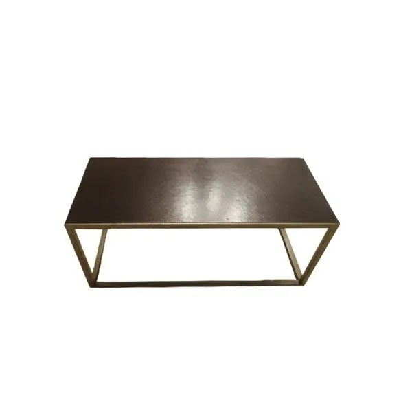 Trinity rectangular coffee table with leather top, Baxter 