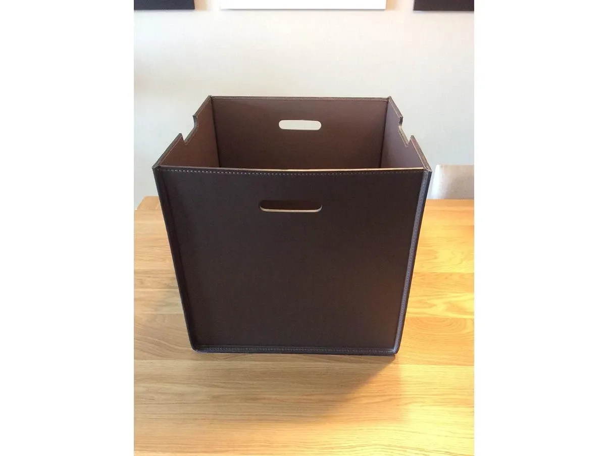 Box contenitore in cuoio (marrone), Flexform 3