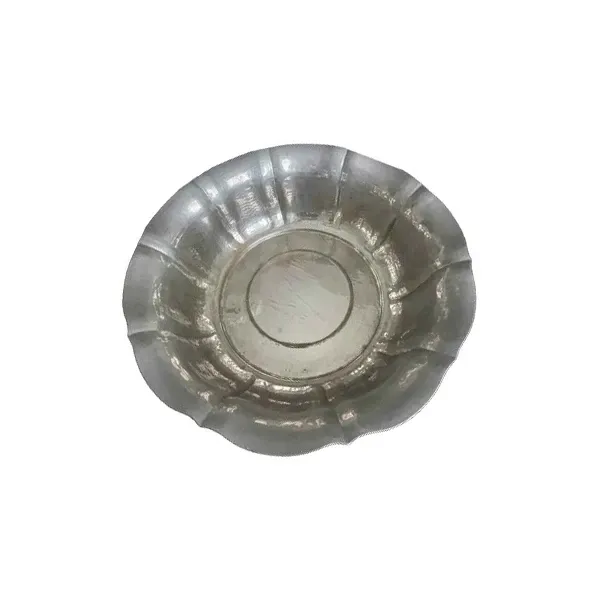 Vintage Hand-Beaten Silver Round Bowl (1980s) image