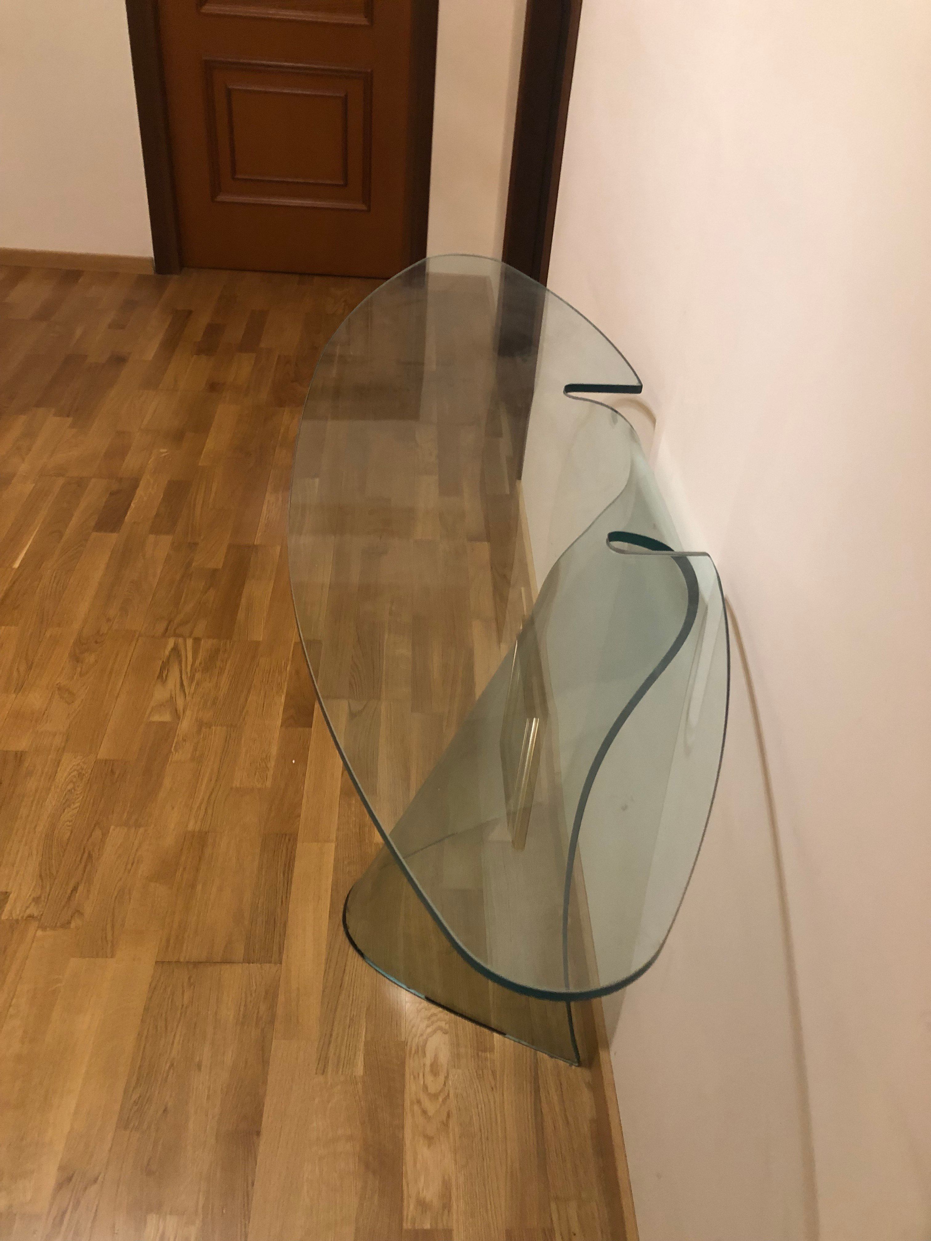 Dama console in tempered glass 9