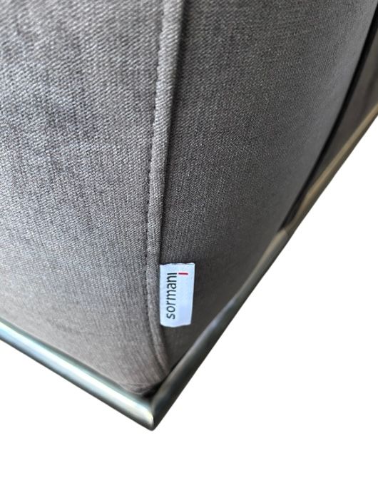 Divano 4 posti modulare Vanity in tessuto grigio Brand