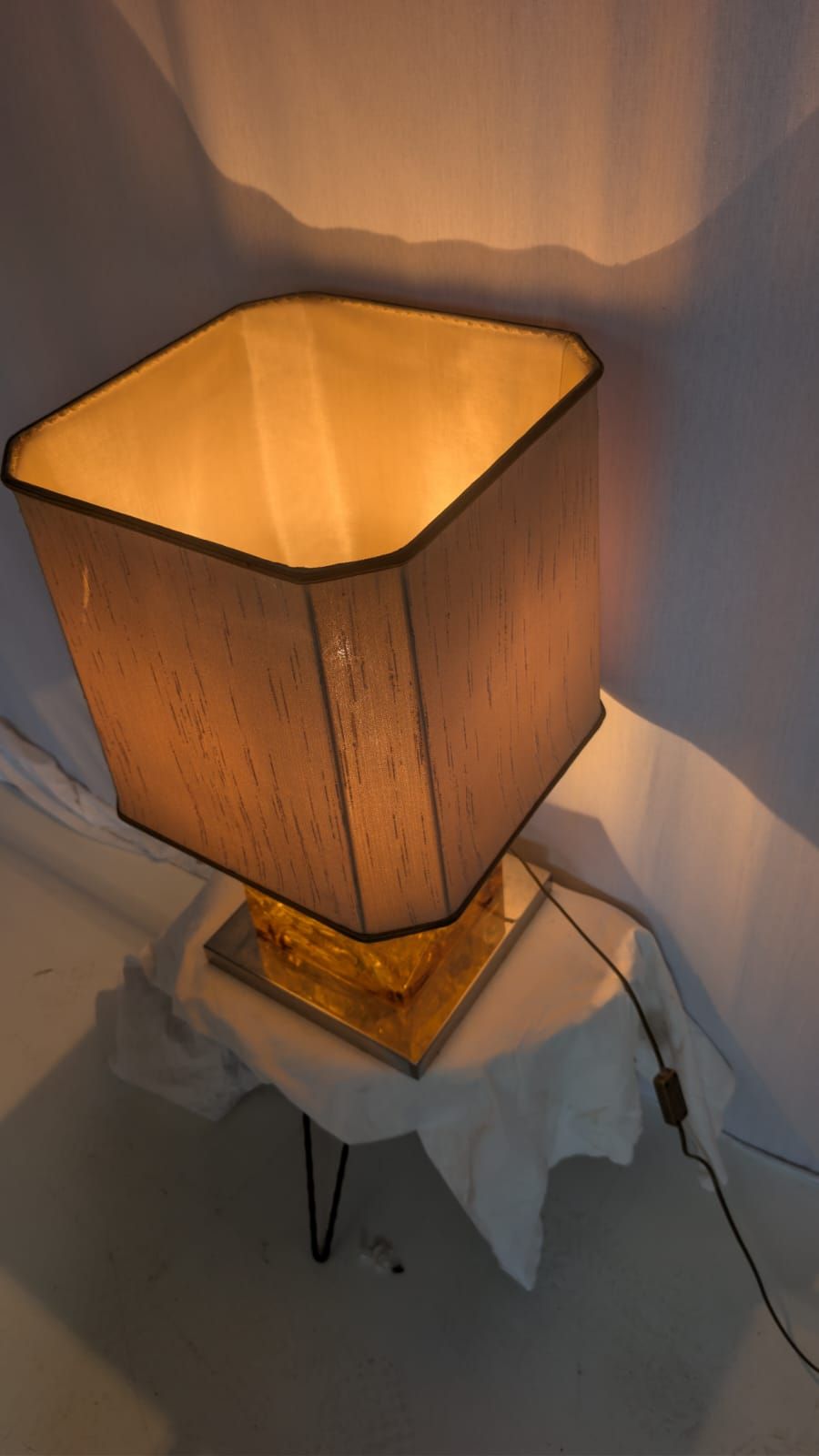 Resin Table Lamp (1970s) Brand