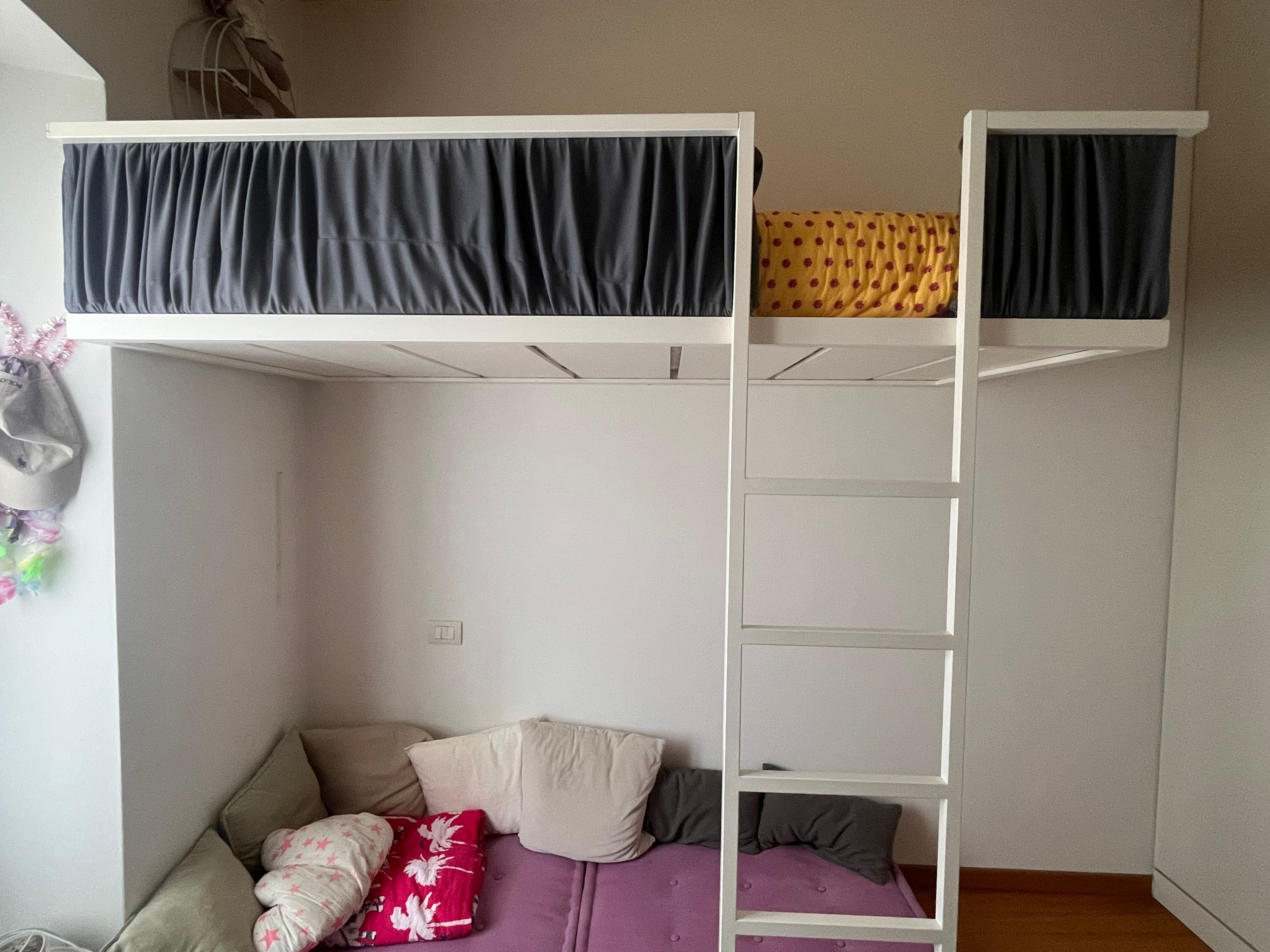 Letto singolo Lagolinea Weightless in legno laccato (bianco) Main
