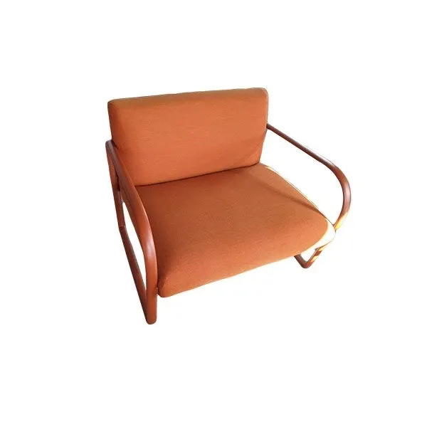 Arcos armchair with armrests in fabric (brown), Arper image