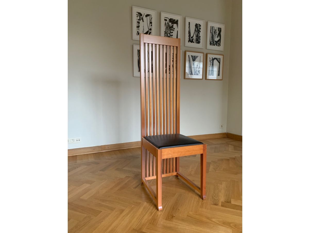 Set 4 sedie di Frank Lloyd Wright in legno, Cassina 4