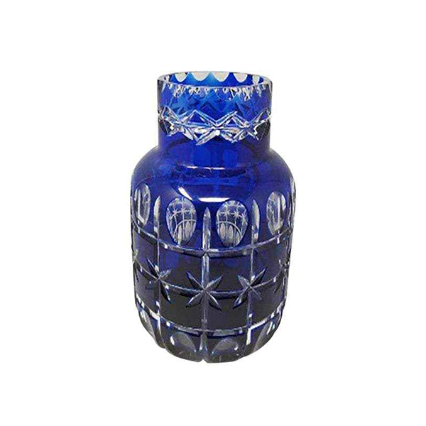 Vaso vintage in cristallo blu di Creart (anni '60), image