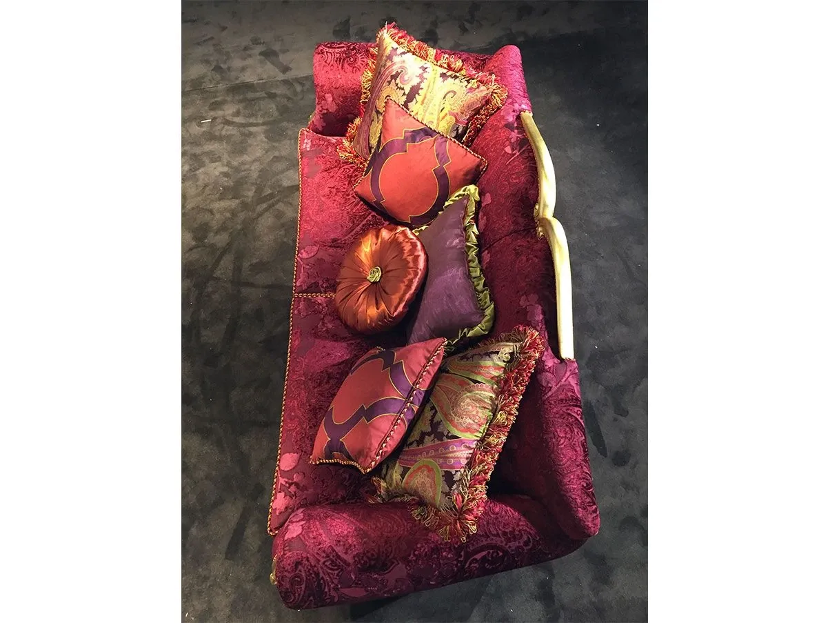 Valentino 3-seater sofa in velvet (bordeaux), Bruno Zampa 3