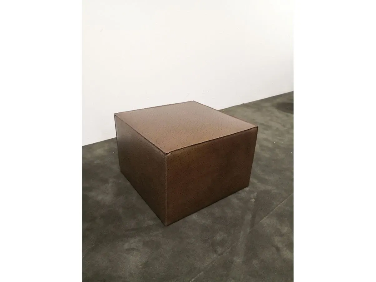 Pouf XL Floss rivestimento pelle (marrone), Ivano Redaelli 4