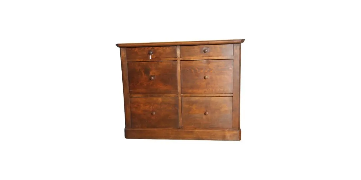 Vintage walnut chest of drawers, image