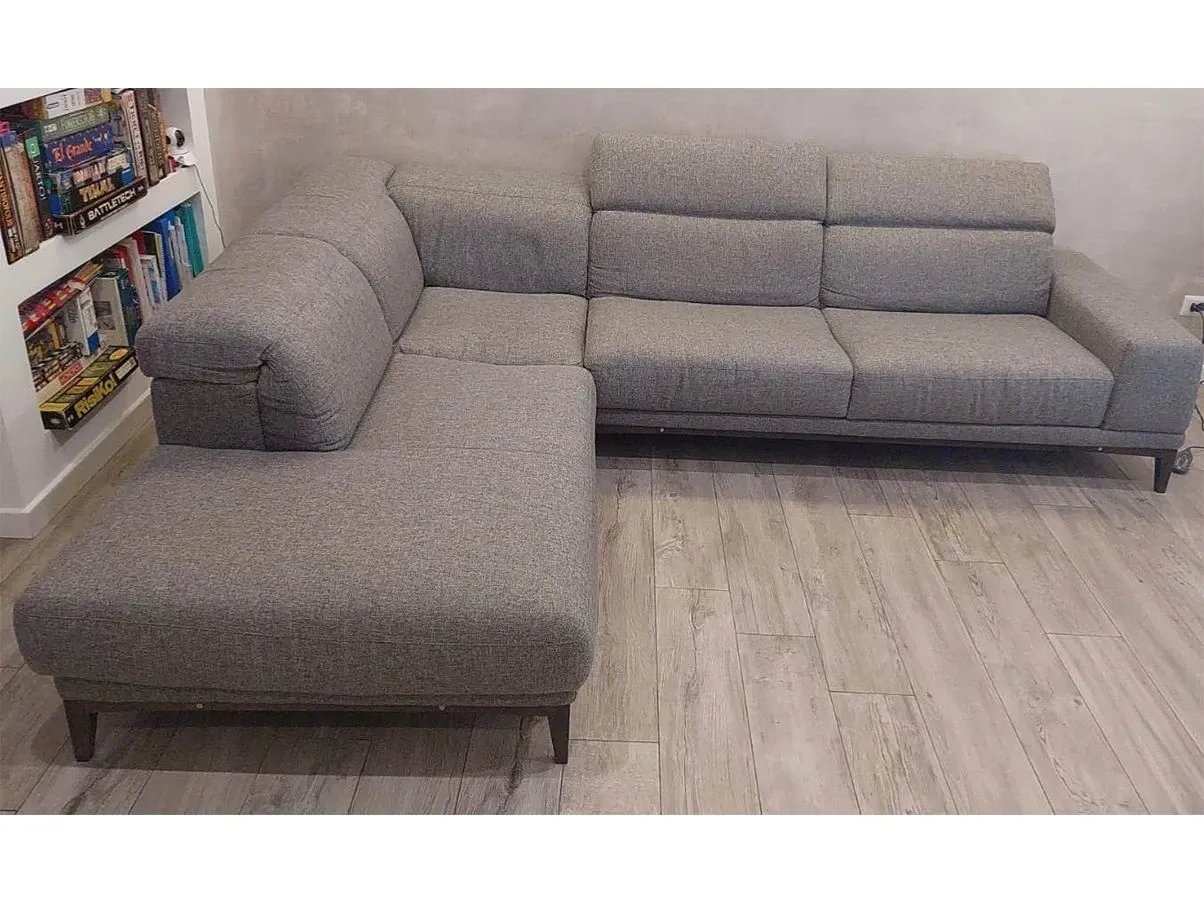 Borghese corner sofa in fabric (gray) 4