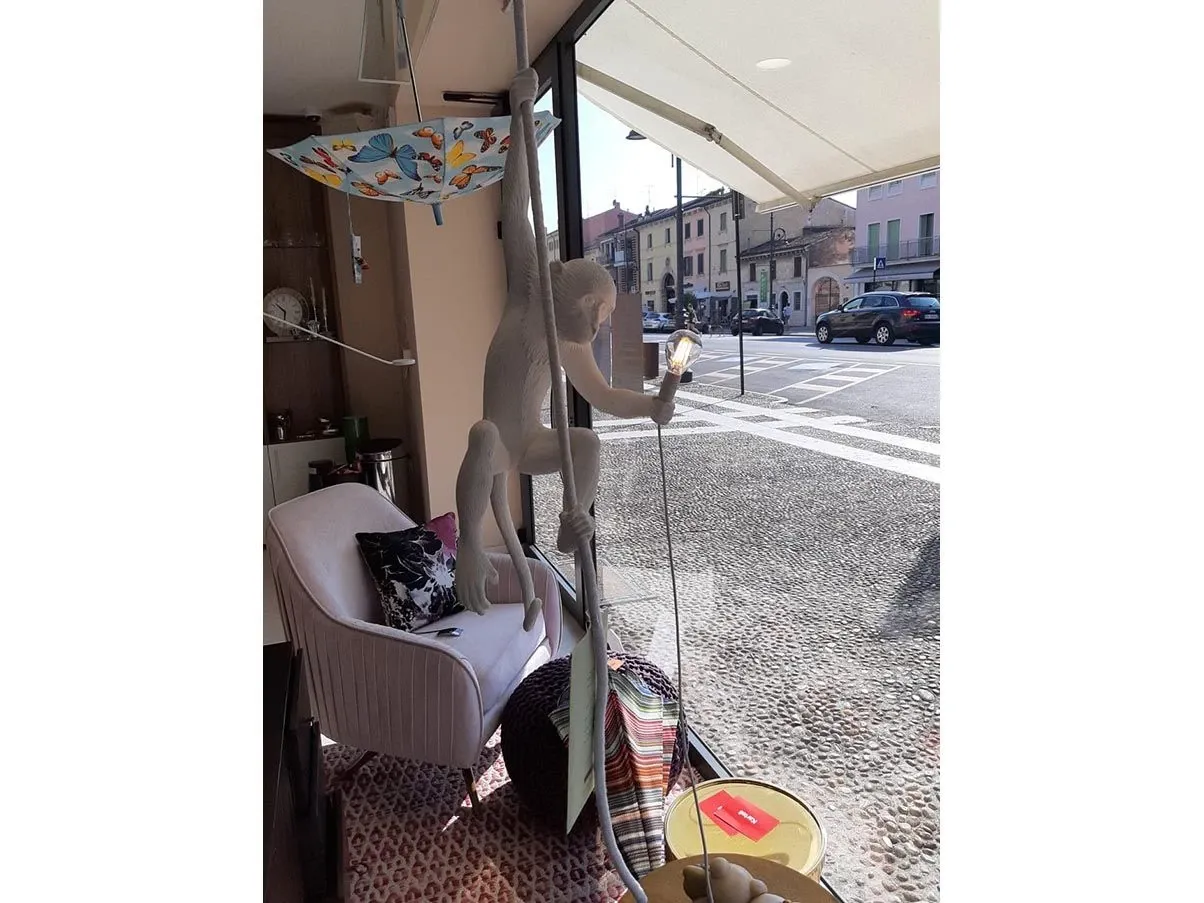 Lampada a sospensione Monkey Lamp resina (bianco) 1