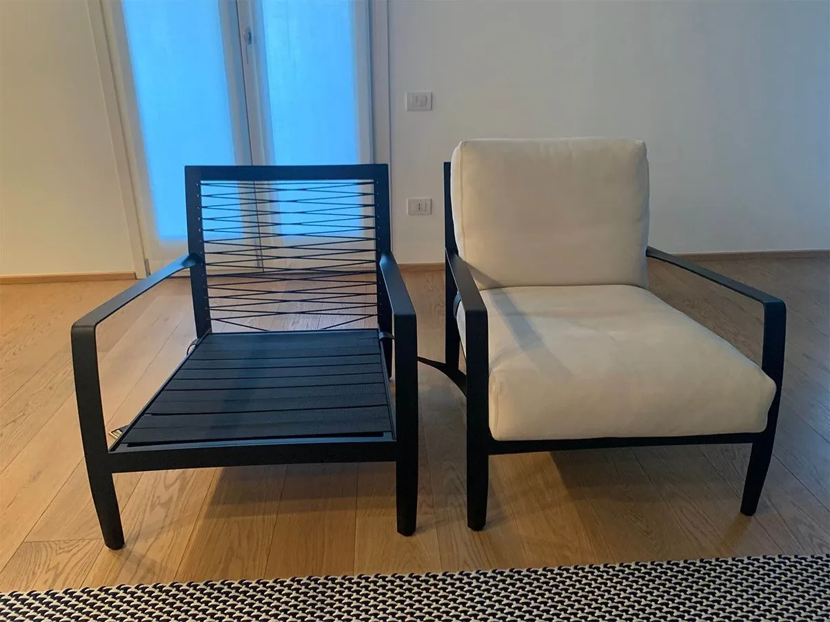 Set 2 poltrone Richard in pelle Nabuk, Minotti 2