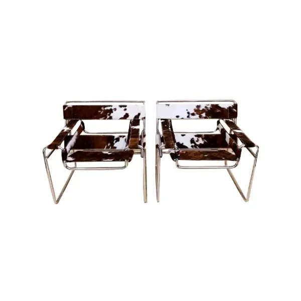 Set 2 poltrone Wassily in pelle cavallino (anni '80), Knoll image