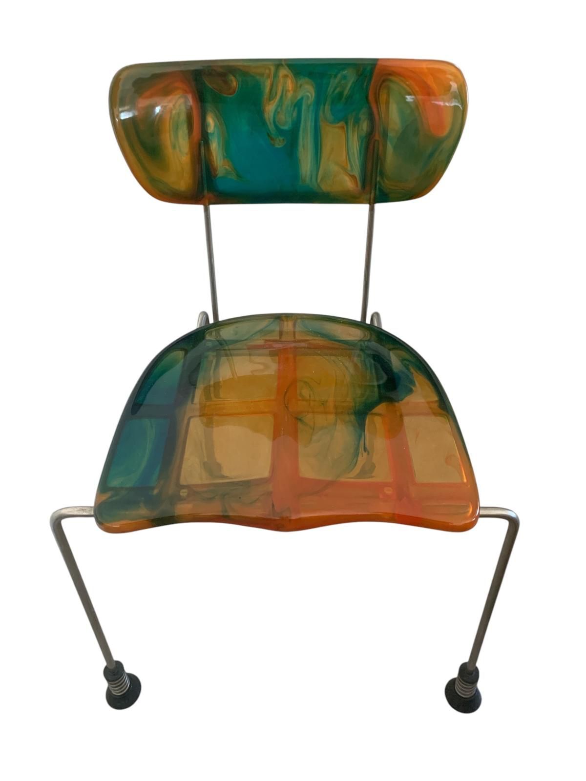 Pair of Broadway chairs by Gaetano Pesce, Bernini 8