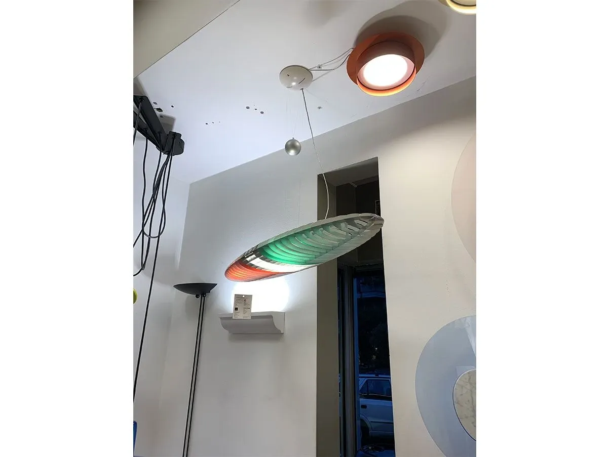 Titania D17 pendant lamp multicolored filters, Luceplan 