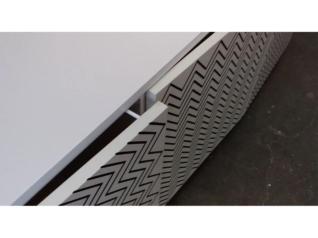Madia Doppia Chevron con decorazione geometrica, Teknodesign 
