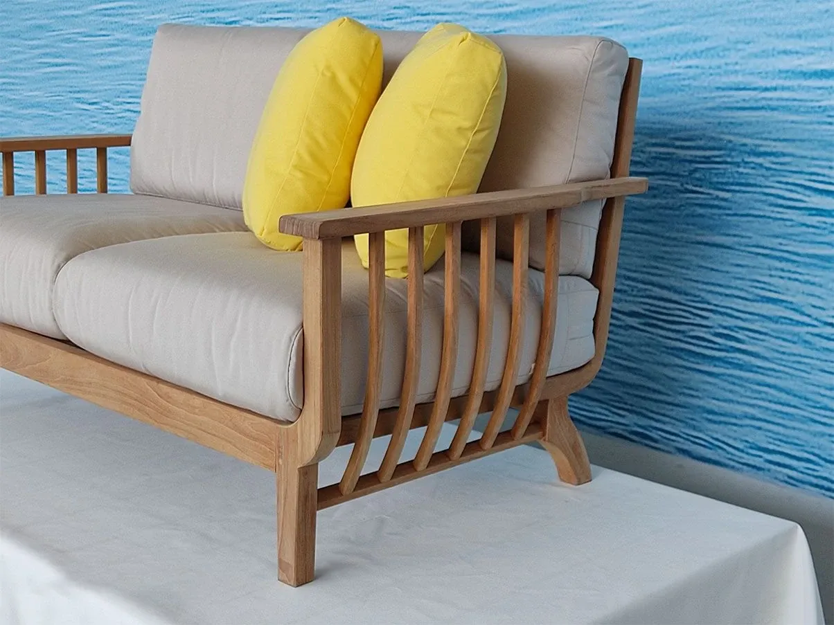Chelsea 2-Sitzer Gartensofa aus Teakholz 3