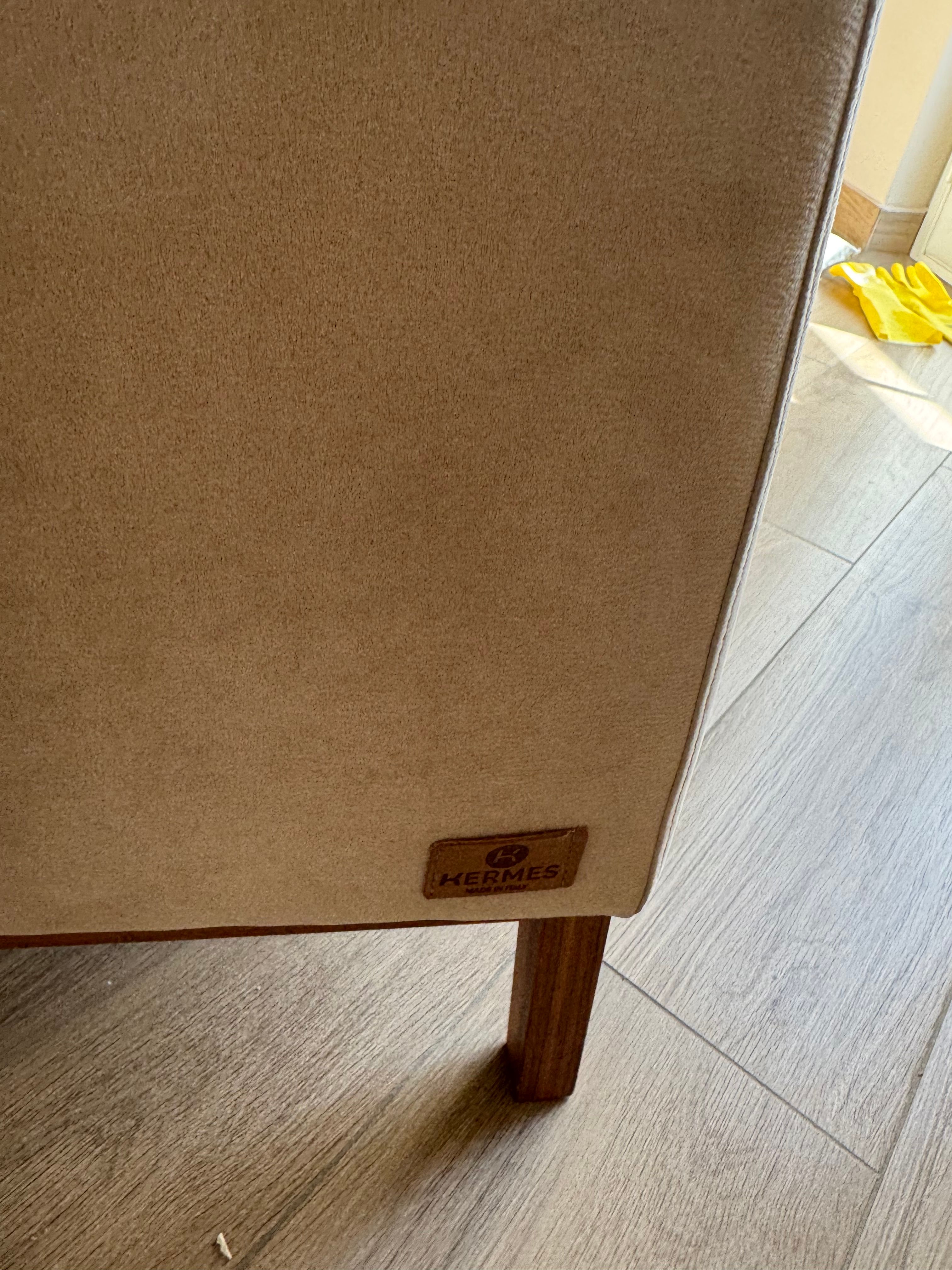 Two-Tone Fabric Corner Sofa (Beige and Brown) Details
