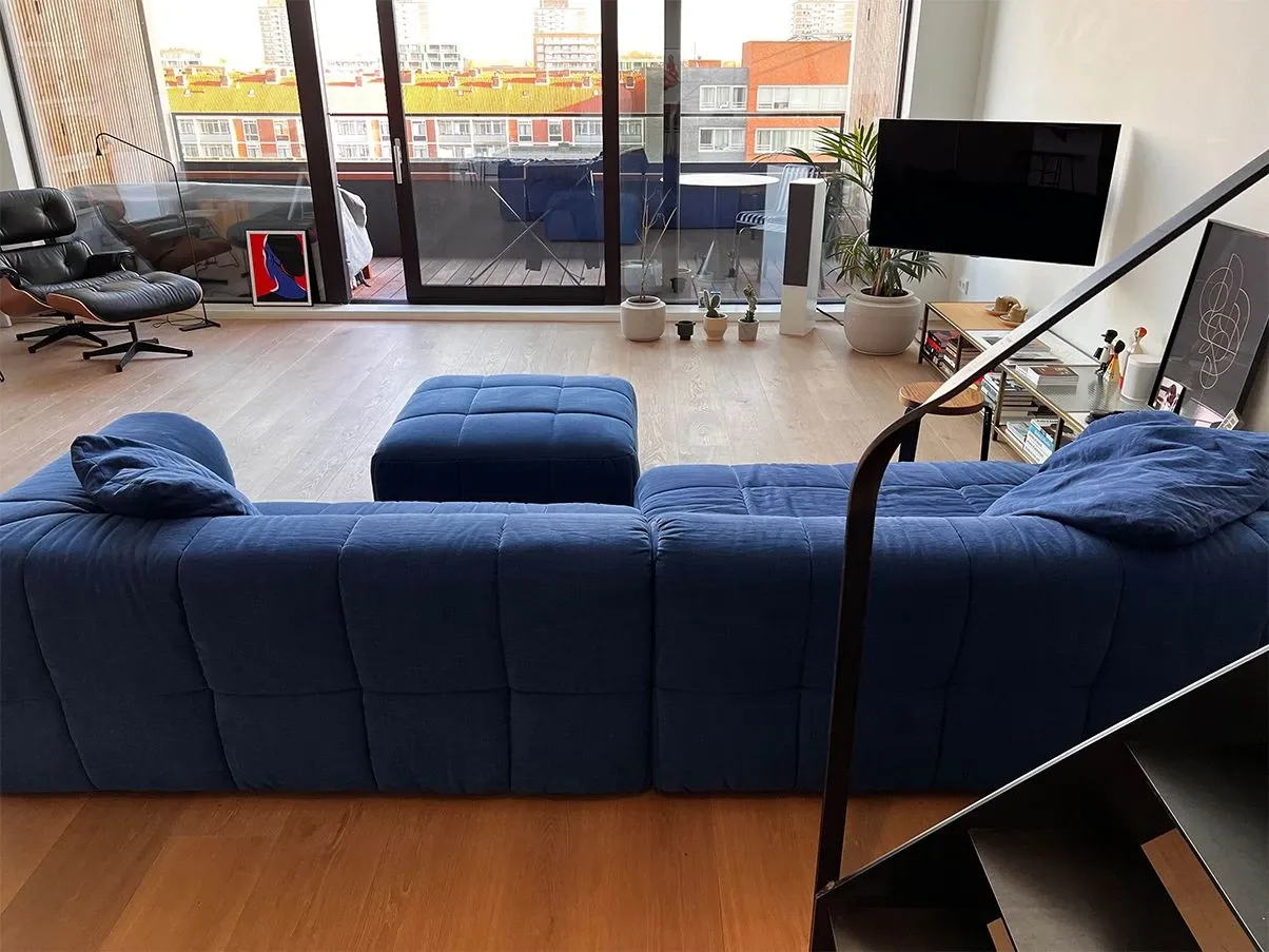 Strips Sofa modular sofa in fabric (blue) 1