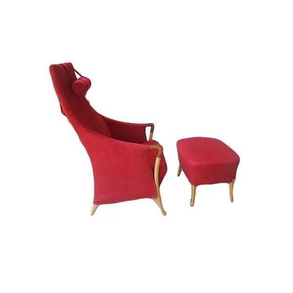 Progetti armchair 63240 pouf and headrest (red), Giorgetti image