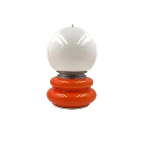 Orange Murano glass table lamp Carlo Nason, AV Mazzega image