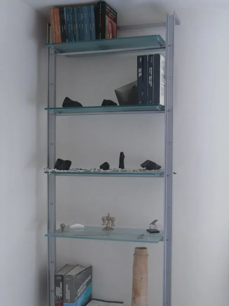 Libreria Armida in cristallo satinato (bianco) 2