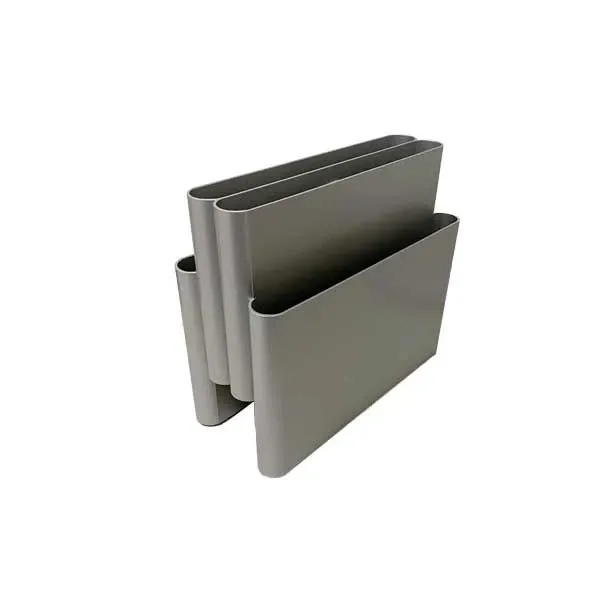 Magazine rack in silver colored plastic, Kartell image