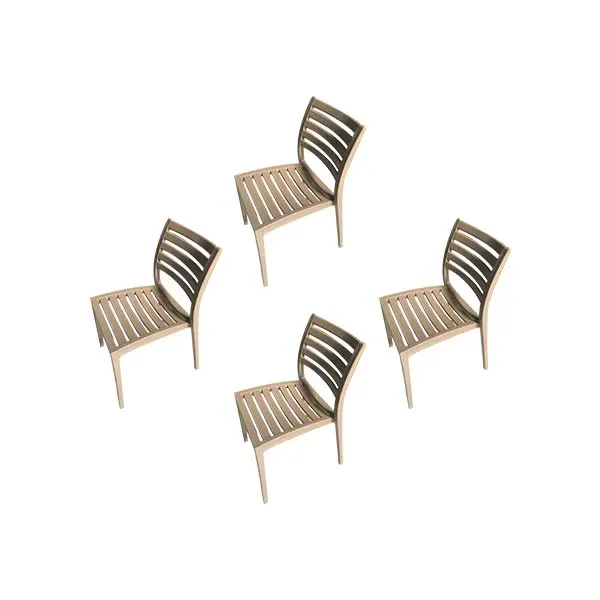 Set of 4 Ares chairs in plastic (gray), Siesta Exclusive image