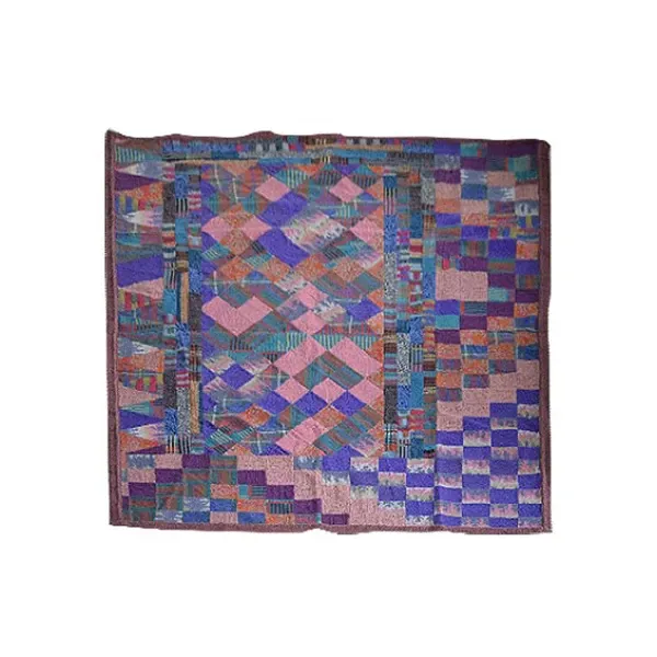 Image of Tappeto in lana a mosaico Missoni (viola), Saporiti Italia