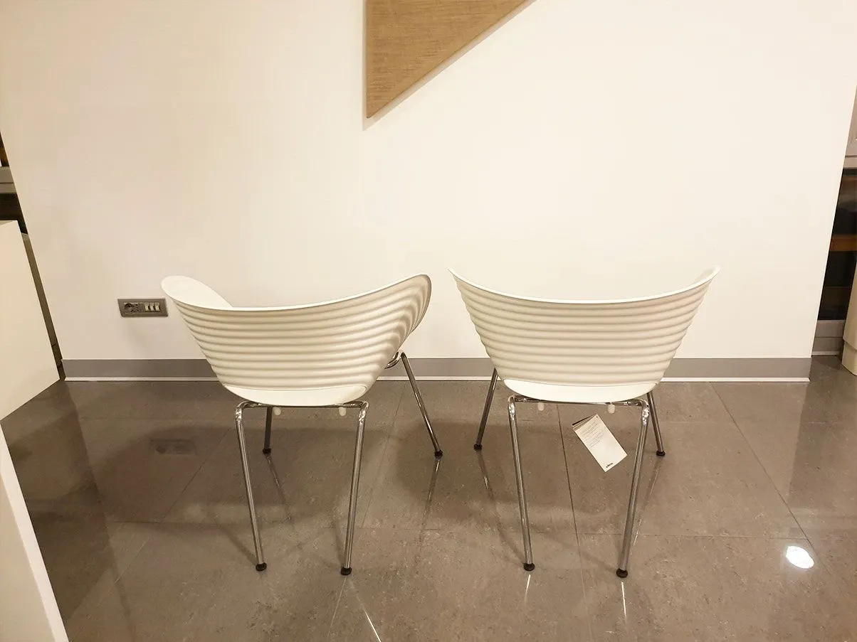 Tom Vac chair in steel and polypropylene (white), Vitra 3