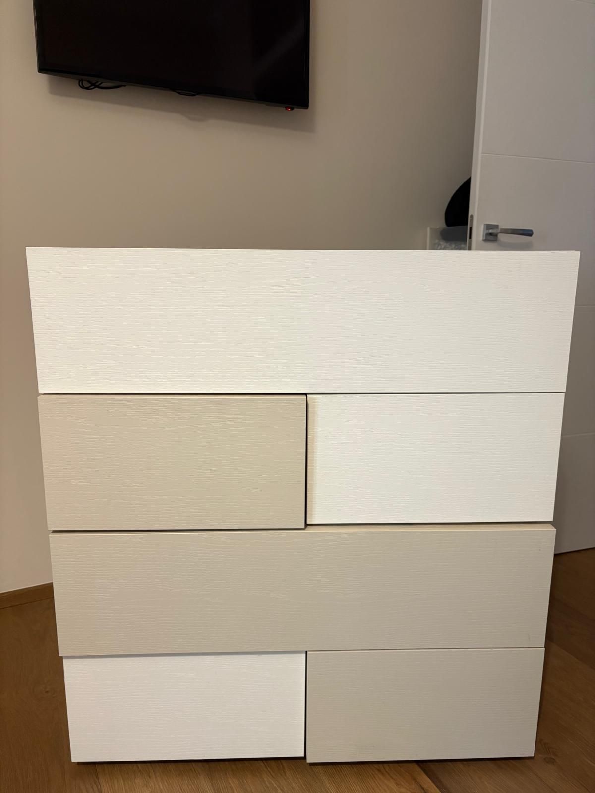 6 Drawer Dresser White/Beige – Bedroom Chest of Drawers Optional8
