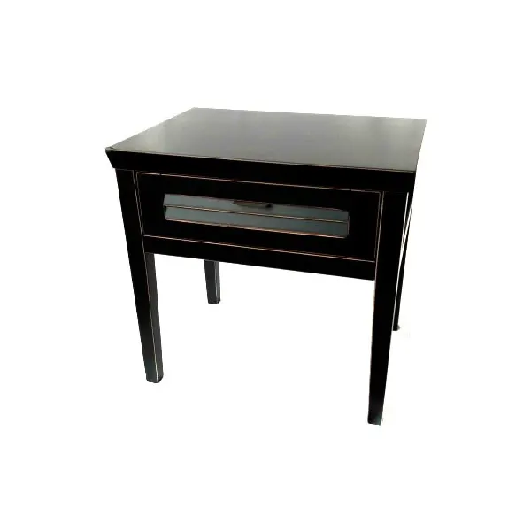 Ciro bedside table in solid wood (black), Cantori image