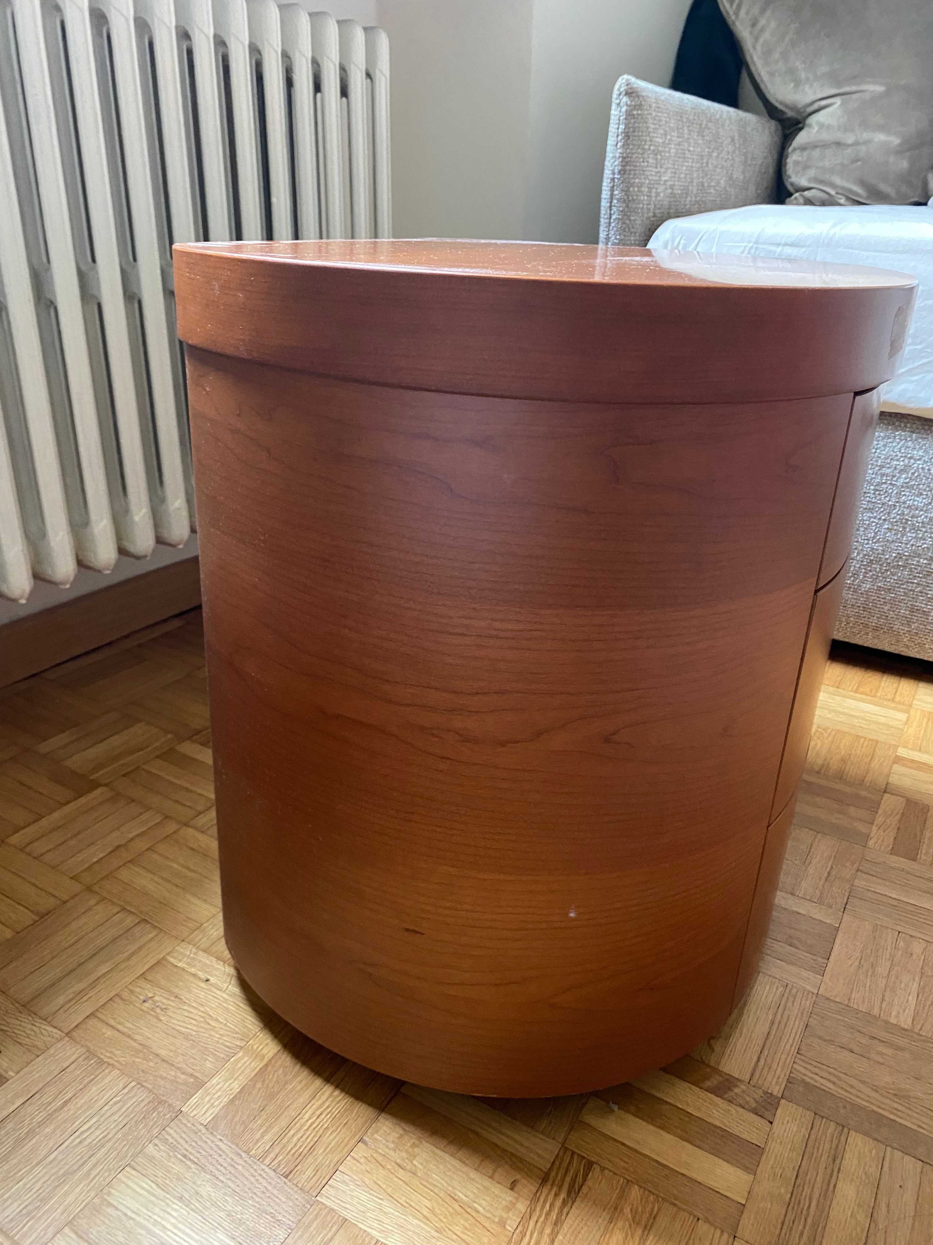 Cherry Wood Nightstand (1990s) Side