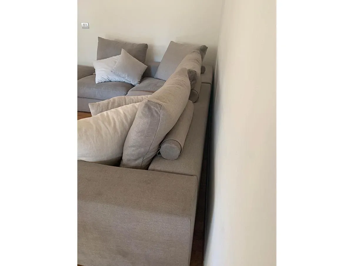 Groundpiece corner sofa in fabric (grey), Flexform 1