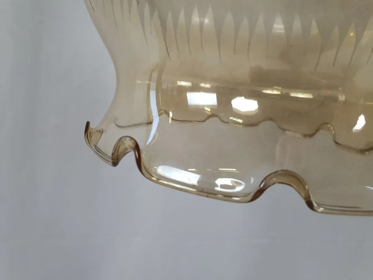 Lampada a sospensione vintage in vetro trasparente (anni'70), 5