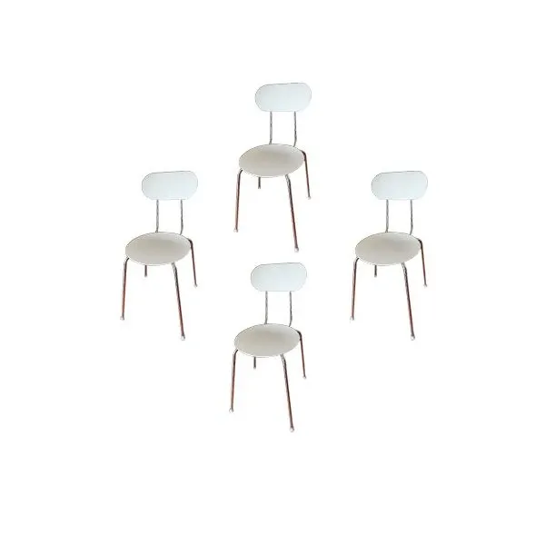 Set of 4 Mariolina stackable chairs by Enzo Mari (white), Magis 