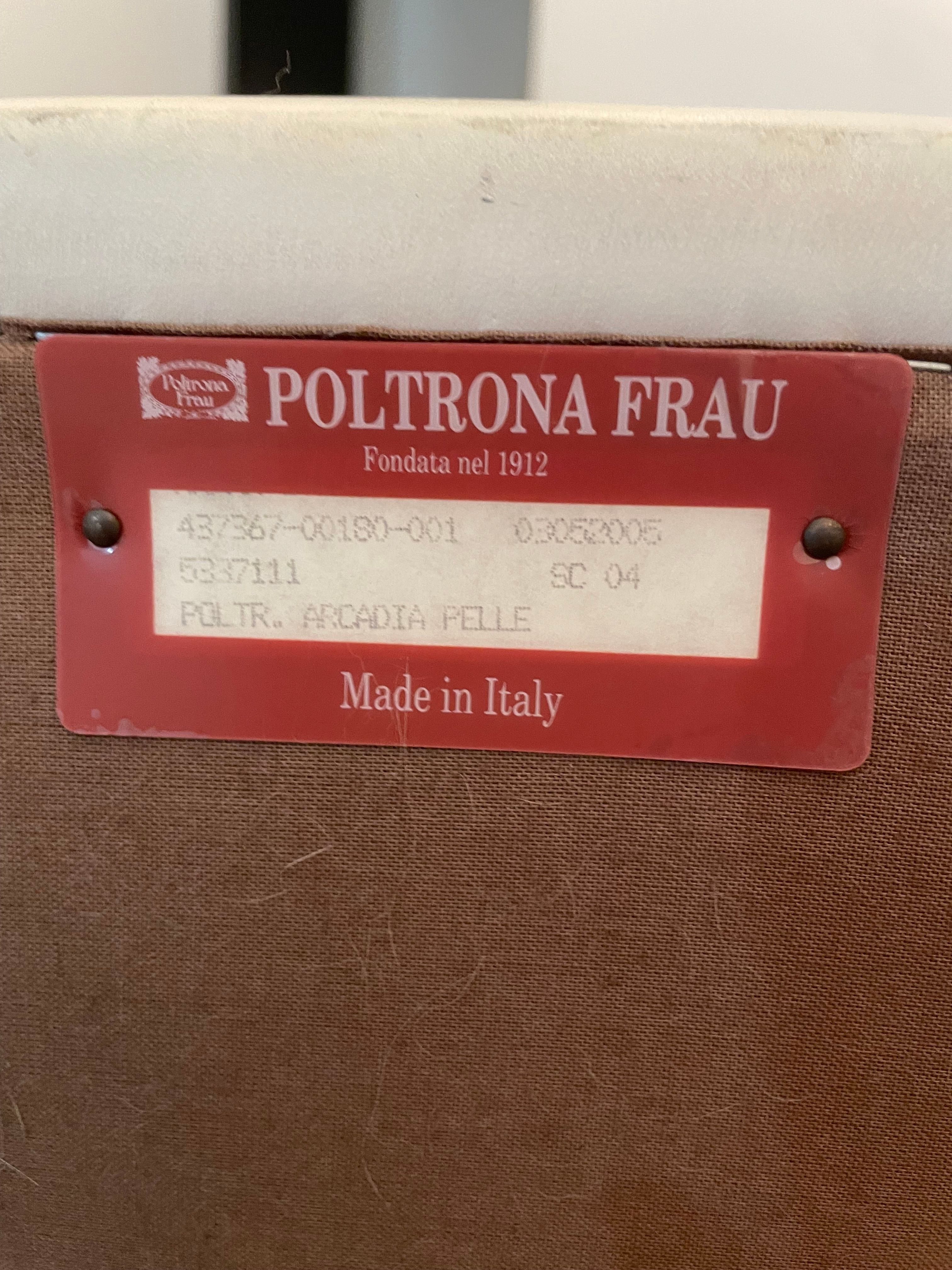 Arcadia White Leather Armchair Details