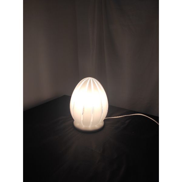 Small white table lamp in Murano glass (1960s) image